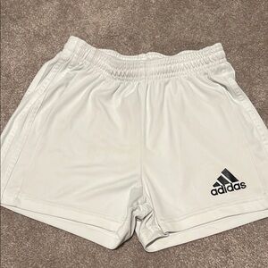 Adidas White Athletic Shorts Lightweight Polyester